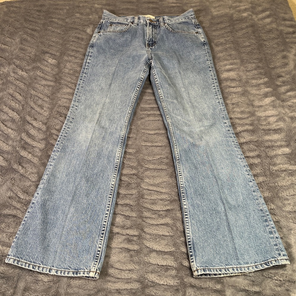 Vintage Gap Flare Ankle Jeans Womens 2 Made in USA Blue Denim Cotton 2001 Y2K